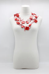 LOVE & HOPE SQUARES CHAIN NECKLACE - Jianhui London