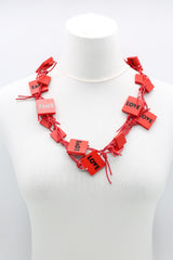 LOVE & HOPE SQUARES CHAIN NECKLACE - Jianhui London