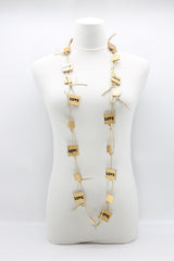 LOVE & HOPE SQUARES CHAIN NECKLACE - Jianhui London