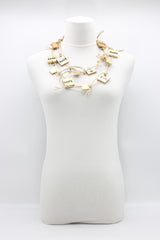 LOVE & HOPE SQUARES CHAIN NECKLACE - Jianhui London