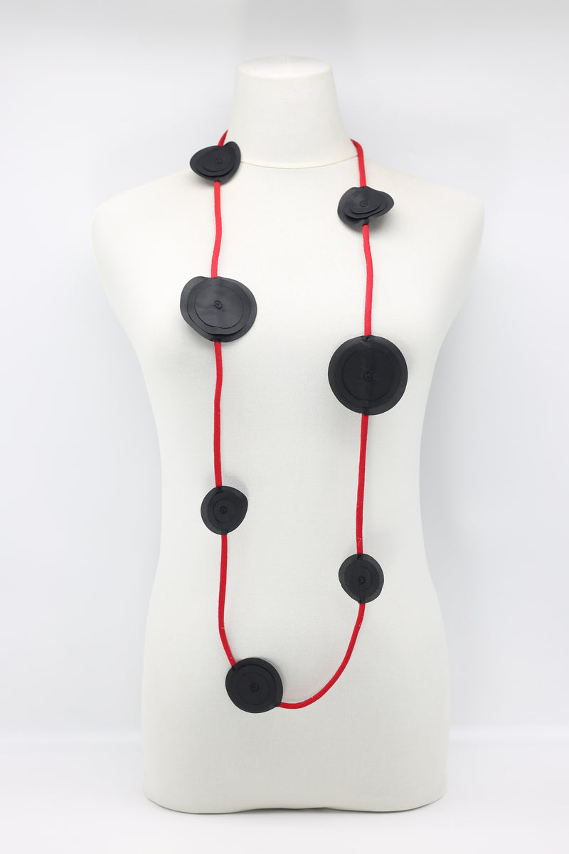 Biba 5 Strand fabric flower Necklace - Jianhui London