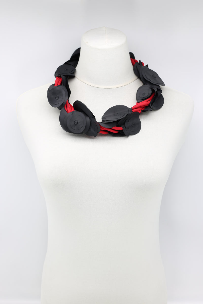 Biba 5 Strand fabric flower Necklace - Jianhui London