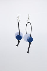 Coins on Leatherette Loop Earrings - Jianhui London
