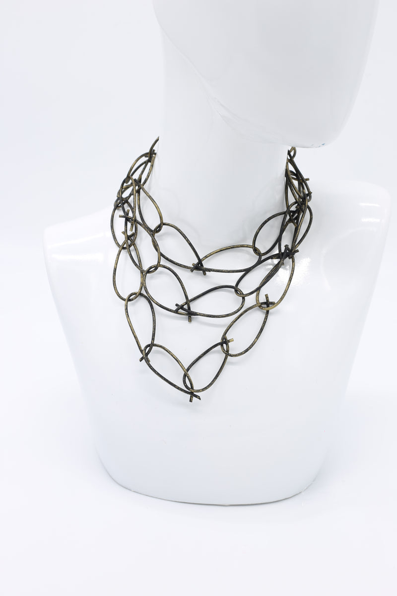 Rubber Chain Necklaces Set - Hand-painted - Thin Loops - Jianhui London