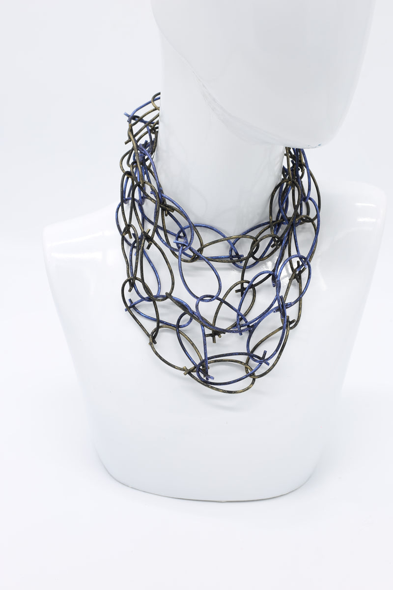 Rubber Chain Necklaces Set - Hand-painted - Thin Loops - Jianhui London