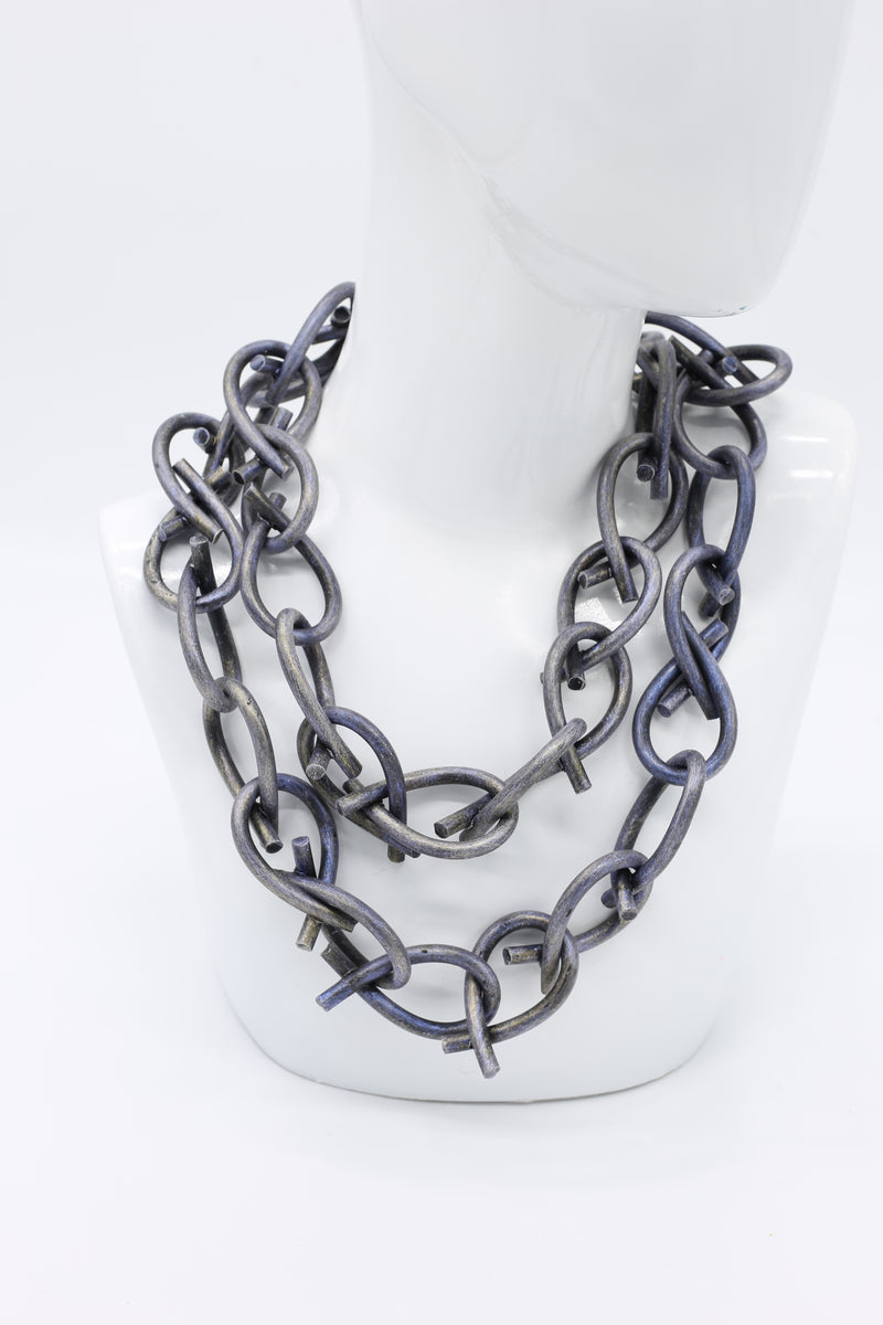 Rubber Chain Necklace - Thick Loops - Jianhui London