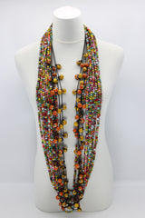 Next Pashmina & Ceramic Beads Necklaces Set - Hand-painted - Jianhui London