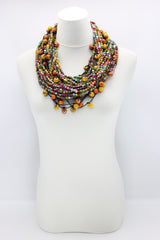 Next Pashmina & Ceramic Beads Necklaces Set - Hand-painted - Jianhui London