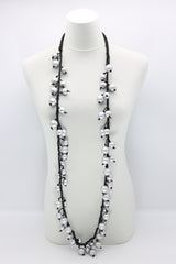 Berry Beads on Cotton Cord Necklace - Long - Jianhui London