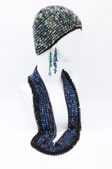 Diana Hand-crocheted Crystal Hat & Infinity Necklace & Earrings Set - Winter Multi - Jianhui London
