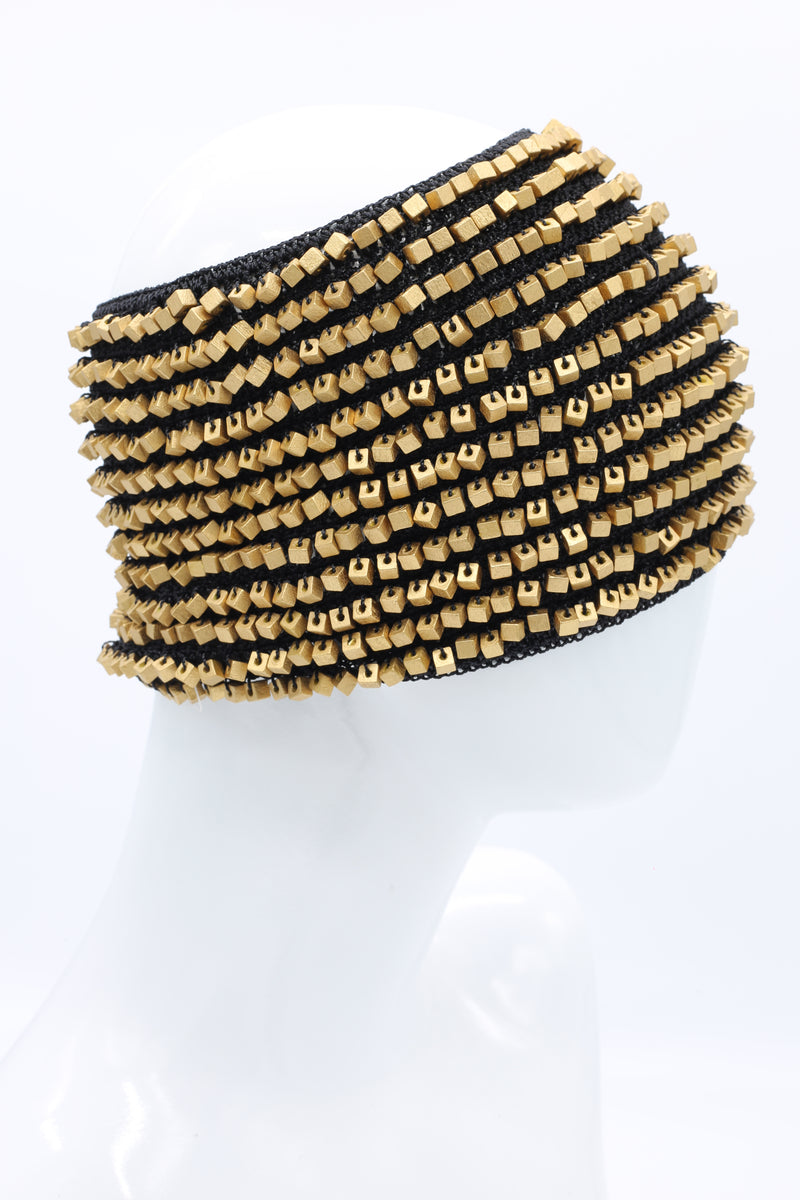 Hand-crocheted Headband - Gold - Jianhui London