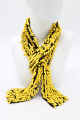 Rubber Loop Scarf - Yellow - Jianhui London