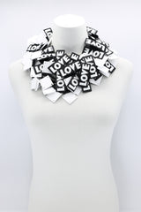 LOVE Ribbon & Squares Necklaces Set - Jianhui London