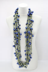 Faux Pearls on Textile Cord Necklaces - Large - Jianhui London