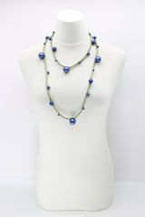 Faux Pearls on Textile Cord Necklaces - Large - Jianhui London