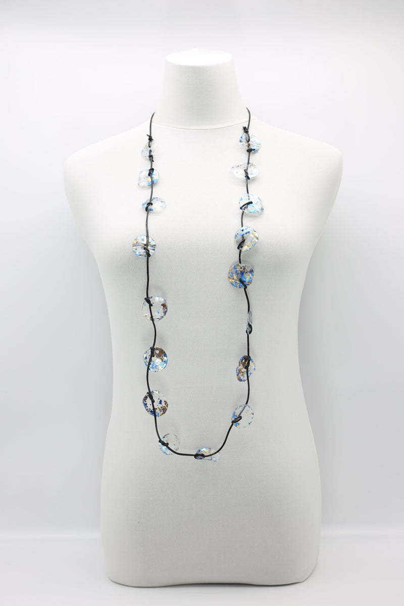 Aqua Lotus Root Necklace - Hand-gilded - Small - Jianhui London