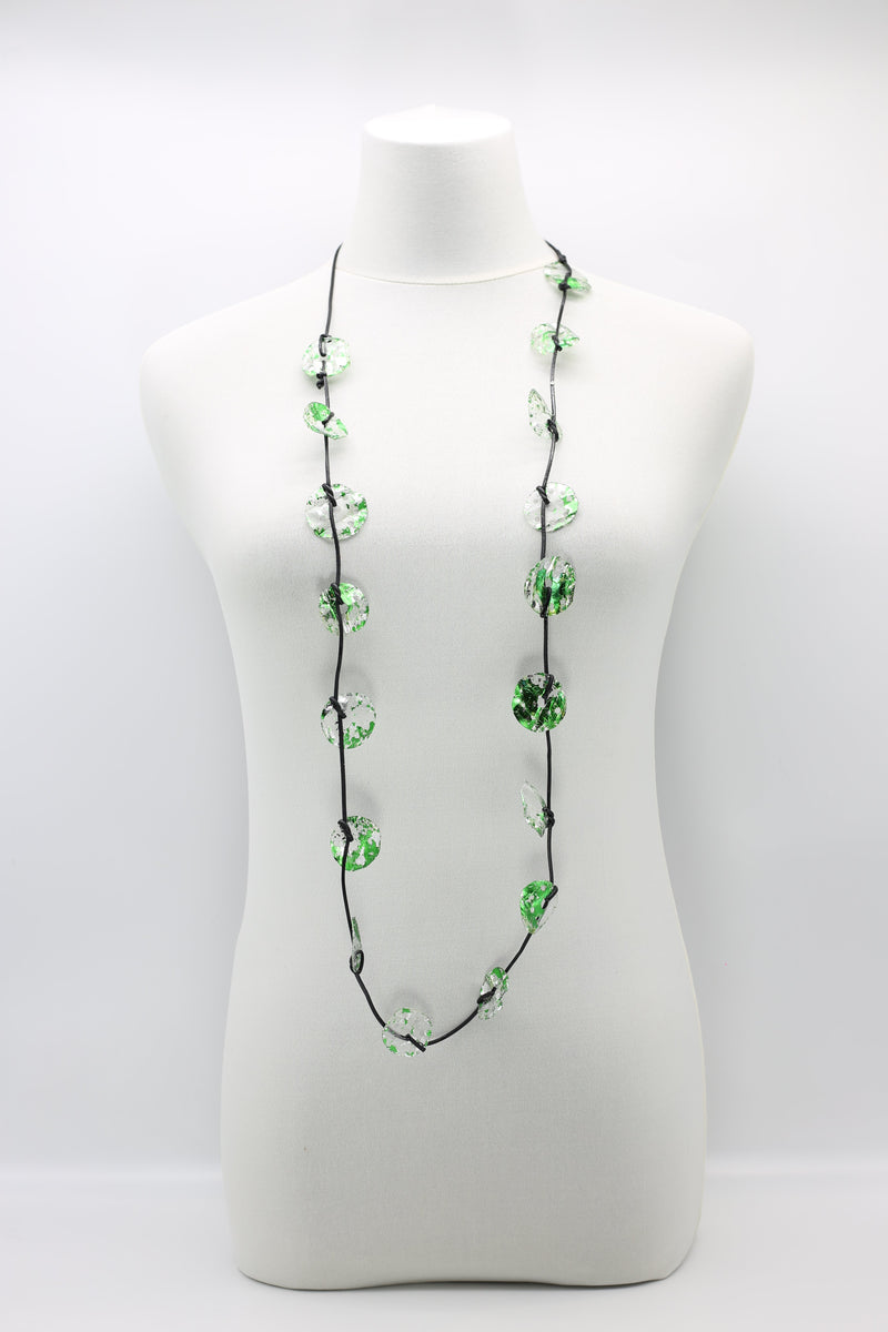 Aqua Lotus Root Necklace - Hand-gilded - Small - Jianhui London