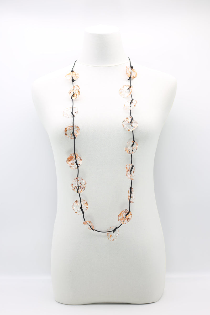 Aqua Lotus Root Necklace - Hand-gilded - Small - Jianhui London