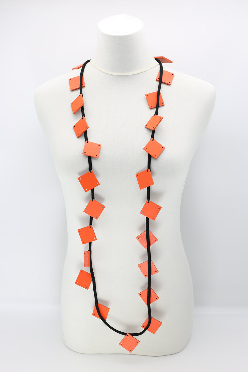 LOVE Ribbon & Squares Necklaces Set - Jianhui London