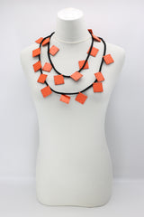 LOVE Ribbon & Squares Necklaces Set - Jianhui London