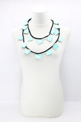Wooden Squares on Cord Necklaces - Large - Jianhui London