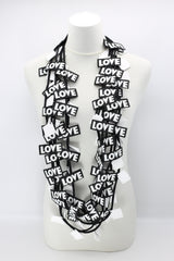 LOVE Ribbon & Squares Necklaces Set - Jianhui London