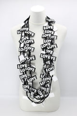 LOVE Ribbon & Squares Necklaces Set - Jianhui London