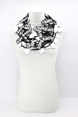 LOVE Ribbon & Squares Necklaces Set - Jianhui London