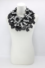 LOVE Ribbon & Squares Necklaces Set - Jianhui London