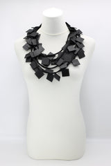 Wooden Squares on Cord Necklaces - Large - Jianhui London
