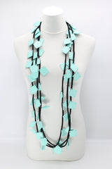Wooden Squares on Cord Necklaces - Large - Jianhui London