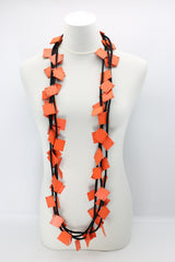 LOVE Ribbon & Squares Necklaces Set - Jianhui London