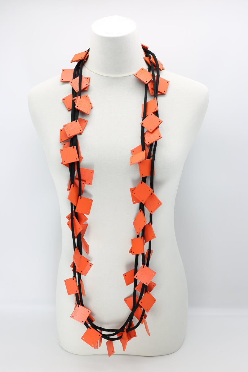 LOVE Ribbon & Squares Necklaces Set - Jianhui London