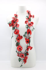 Upcycled plastic bottles - sunflower and poppy necklaces -set - Jianhui London