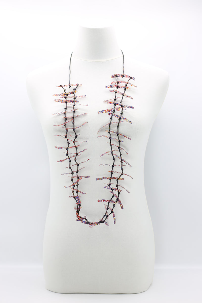 Upcycled plastic bottles - Aqua Ladder Necklace - Hand painted - Jianhui London