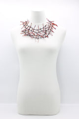 Upcycled plastic bottles - Aqua Ladder Necklace - Hand painted - Jianhui London