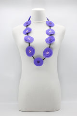 HAND MADE RECYCLED FABRIC FLOWER NECKALCE SHORT - Jianhui London