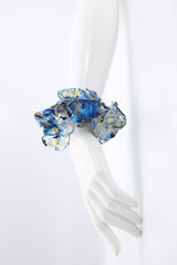 Upcycled plastic bottles - Big Aqua Water Lily leaf Bracelet - Jianhui London