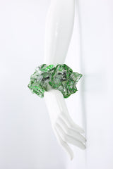 Upcycled plastic bottles - Big Aqua Water Lily leaf Bracelet - Jianhui London
