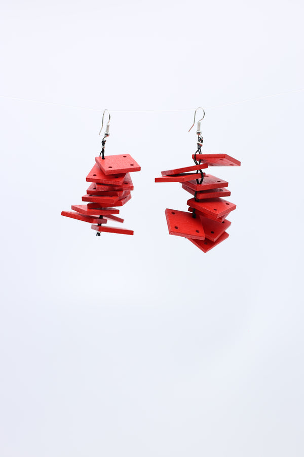 Squares Slate Earrings - Jianhui London