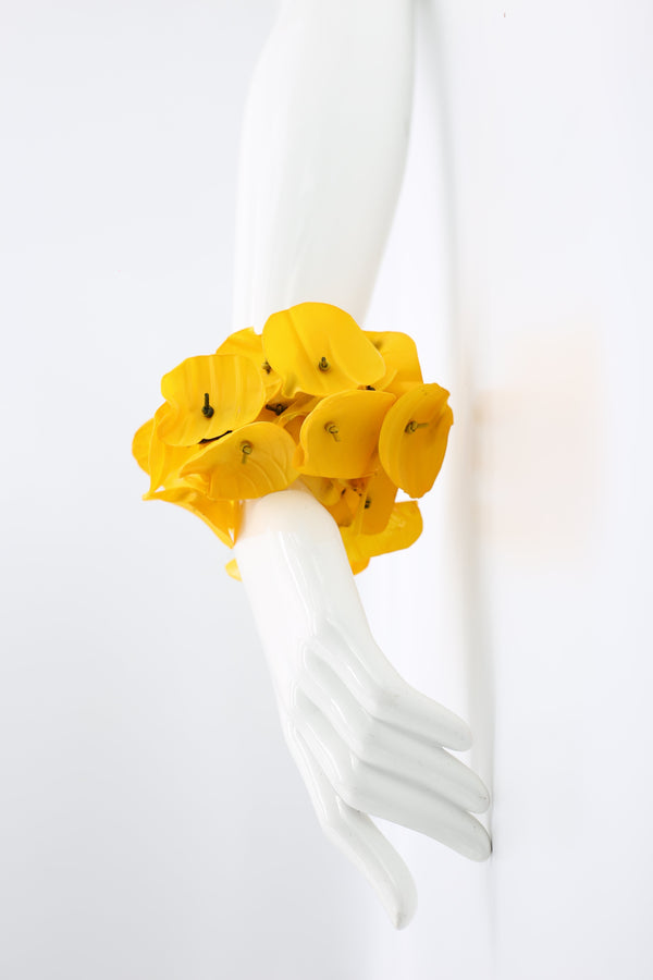 Upcycled plastic bottles - Big Aqua Water Lily leaf Bracelet - Jianhui London