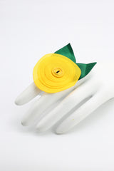 Handmade Recycled Fabric Flower Ring - Jianhui London