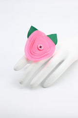 Handmade Recycled Fabric Flower Ring - Jianhui London