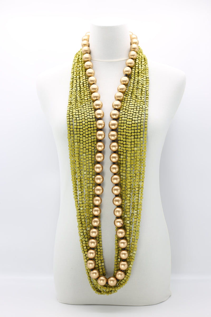 Next Pashmina & Round Beads Necklaces Set - Jianhui London