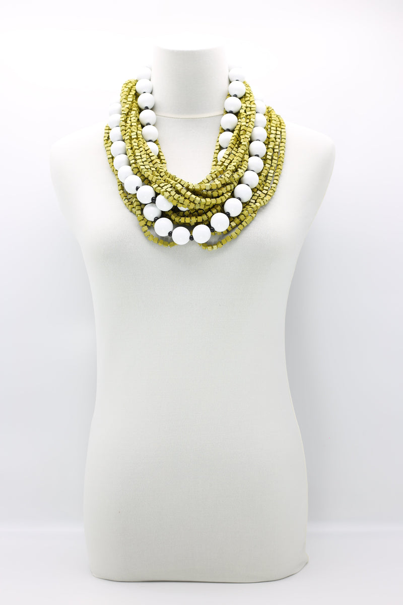 Next Pashmina & Round Beads Necklaces Set - Jianhui London