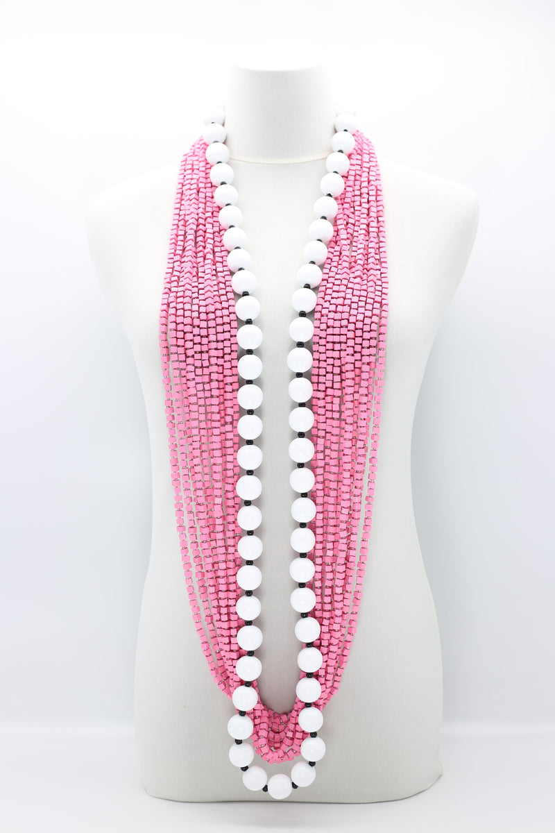 Next Pashmina & Round Beads Necklaces Set - Jianhui London