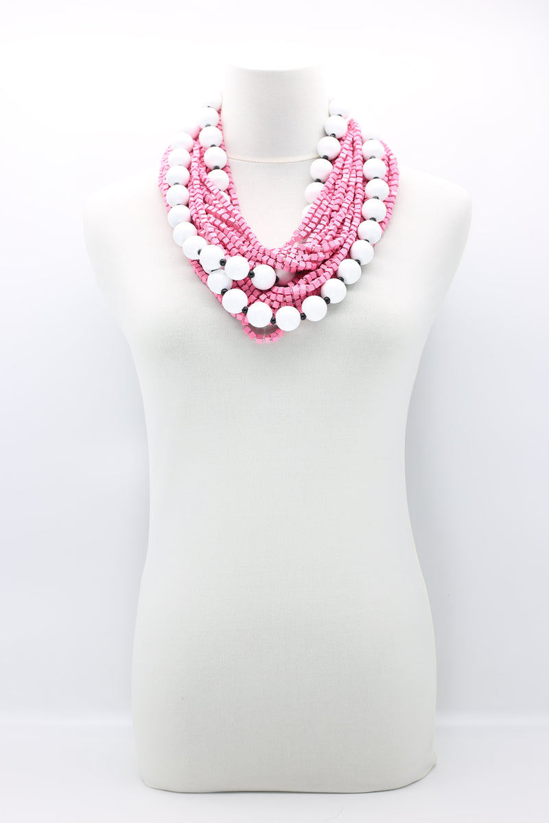 Next Pashmina & Round Beads Necklaces Set - Jianhui London