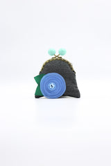 Handmade Recycled Fabric Flower Purse - Jianhui London