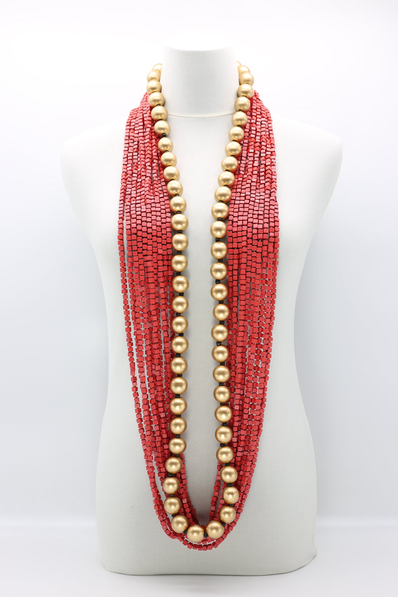 Next Pashmina & Round Beads Necklaces Set - Jianhui London