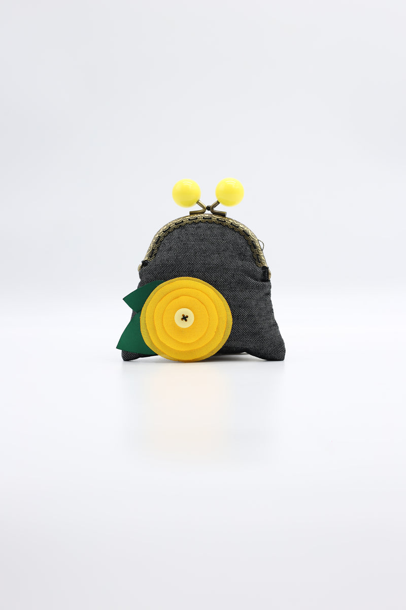 Handmade Recycled Fabric Flower Purse - Jianhui London